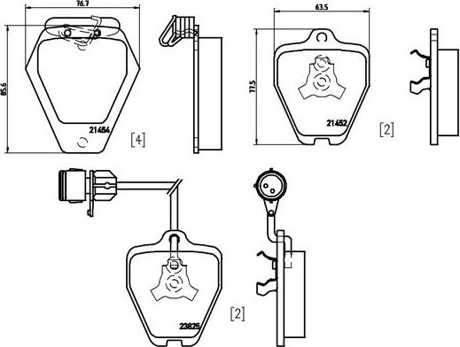 Brembo P 85 038 - Kit pastiglie freno, Freno a disco www.autoricambit.com