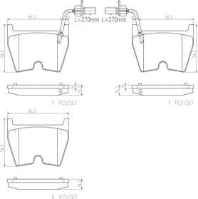 Brembo P85078N - Kit pastiglie freno, Freno a disco www.autoricambit.com