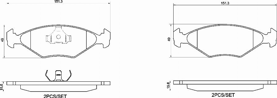 Brembo P 85 197 - Kit pastiglie freno, Freno a disco www.autoricambit.com