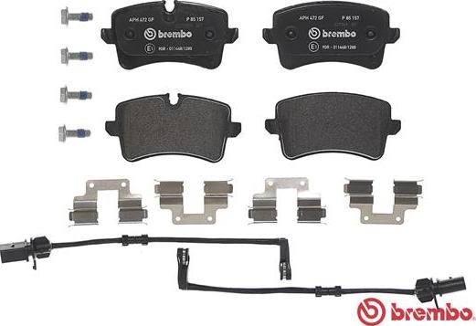 Brembo P 85 157 - Kit pastiglie freno, Freno a disco www.autoricambit.com