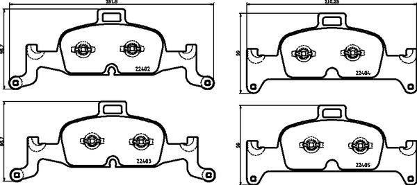 Brembo P 85 164 - Kit pastiglie freno, Freno a disco www.autoricambit.com