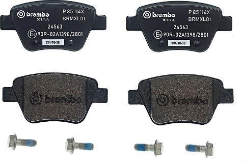 Brembo P 85 114X - Kit pastiglie freno, Freno a disco www.autoricambit.com