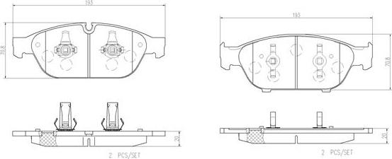 Brembo P85127N - Kit pastiglie freno, Freno a disco www.autoricambit.com