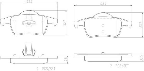 Brembo P86014N - Kit pastiglie freno, Freno a disco www.autoricambit.com