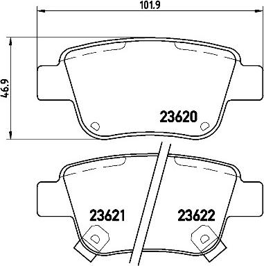 Brembo P 83 047 - Kit pastiglie freno, Freno a disco www.autoricambit.com