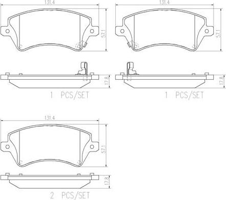 Brembo P83064N - Kit pastiglie freno, Freno a disco www.autoricambit.com