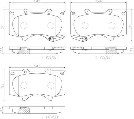 Brembo P83066N - Kit pastiglie freno, Freno a disco www.autoricambit.com