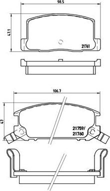 Brembo P 83 019 - Kit pastiglie freno, Freno a disco www.autoricambit.com