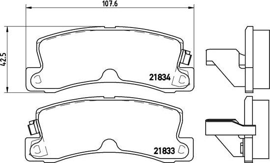 Brembo P 83 015 - Kit pastiglie freno, Freno a disco www.autoricambit.com