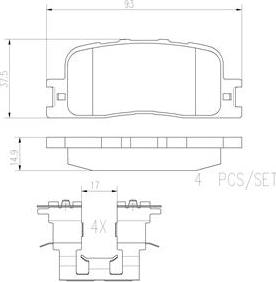 Brembo P83088N - Kit pastiglie freno, Freno a disco www.autoricambit.com