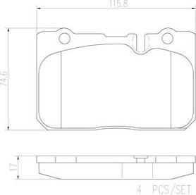 Brembo P83039N - Kit pastiglie freno, Freno a disco www.autoricambit.com