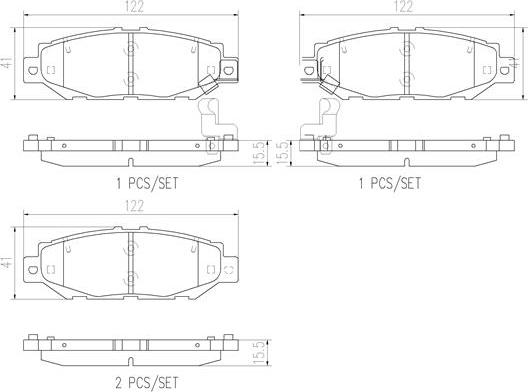 Brembo P83038N - Kit pastiglie freno, Freno a disco www.autoricambit.com