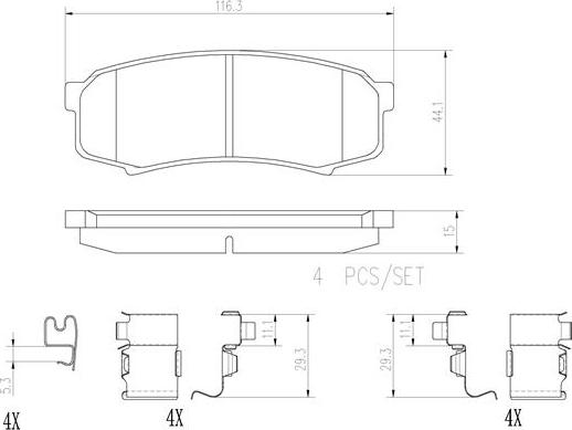 Brembo P83024N - Kit pastiglie freno, Freno a disco www.autoricambit.com