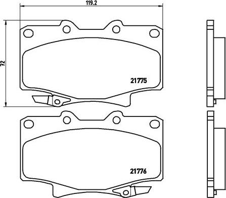 Brembo P 83 025 - Kit pastiglie freno, Freno a disco www.autoricambit.com