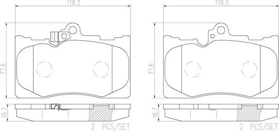 Brembo P83072N - Kit pastiglie freno, Freno a disco www.autoricambit.com