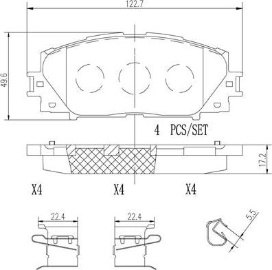 Brembo P83141N - Kit pastiglie freno, Freno a disco www.autoricambit.com