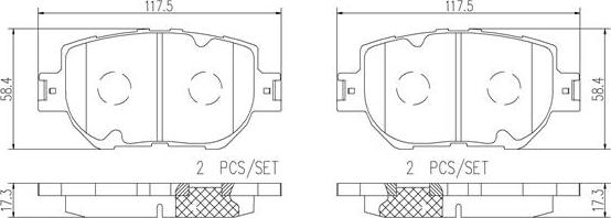 Brembo P83157N - Kit pastiglie freno, Freno a disco www.autoricambit.com