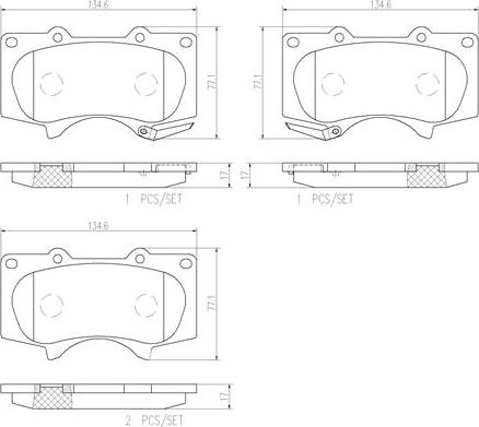 Brembo P83102N - Kit pastiglie freno, Freno a disco www.autoricambit.com