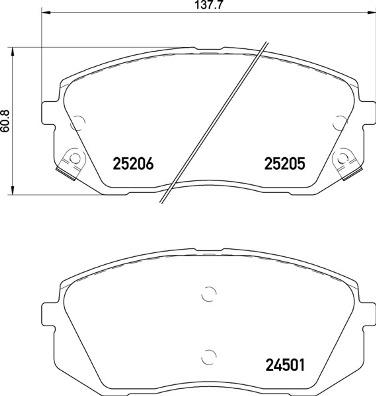 Brembo P 30 093X - Kit pastiglie freno, Freno a disco www.autoricambit.com