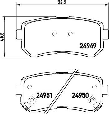 Brembo P30046N - Kit pastiglie freno, Freno a disco www.autoricambit.com