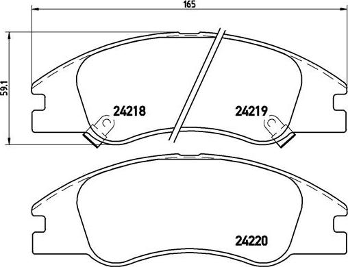 Brembo P 30 042 - Kit pastiglie freno, Freno a disco www.autoricambit.com