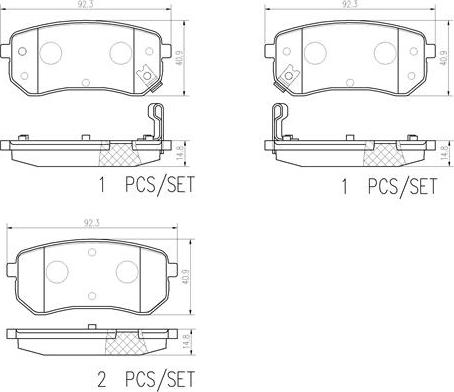 Brembo P30033N - Kit pastiglie freno, Freno a disco www.autoricambit.com