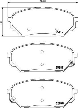 Brembo P30071N - Kit pastiglie freno, Freno a disco www.autoricambit.com