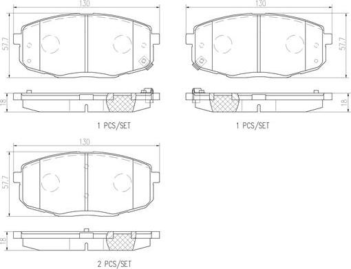 Brembo P30077N - Kit pastiglie freno, Freno a disco www.autoricambit.com