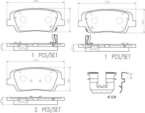 Brembo P30105N - Kit pastiglie freno, Freno a disco www.autoricambit.com