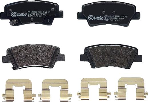 Brembo P 30 101 - Kit pastiglie freno, Freno a disco www.autoricambit.com