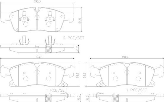 Brembo P37015N - Kit pastiglie freno, Freno a disco www.autoricambit.com