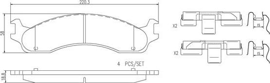 Brembo P24099N - Kit pastiglie freno, Freno a disco www.autoricambit.com