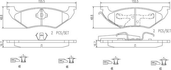 Brembo P24094N - Kit pastiglie freno, Freno a disco www.autoricambit.com