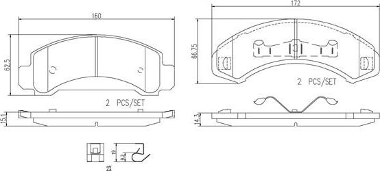 Brembo P24092N - Kit pastiglie freno, Freno a disco www.autoricambit.com