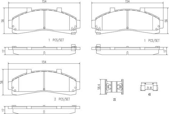 Brembo P24041N - Kit pastiglie freno, Freno a disco www.autoricambit.com