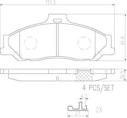 Brembo P24051N - Kit pastiglie freno, Freno a disco www.autoricambit.com