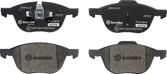 Brembo P 24 061X - Kit pastiglie freno, Freno a disco www.autoricambit.com