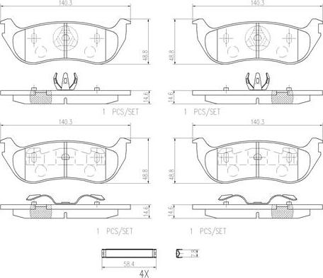 Brembo P24068N - Kit pastiglie freno, Freno a disco www.autoricambit.com