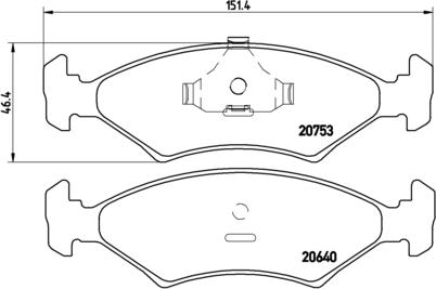 Brembo P 24 006 - Kit pastiglie freno, Freno a disco www.autoricambit.com