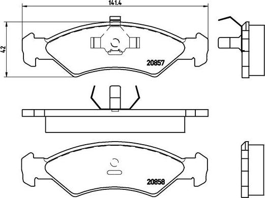 Brembo P 24 016 - Kit pastiglie freno, Freno a disco www.autoricambit.com