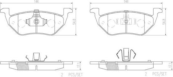 Brembo P24085N - Kit pastiglie freno, Freno a disco www.autoricambit.com