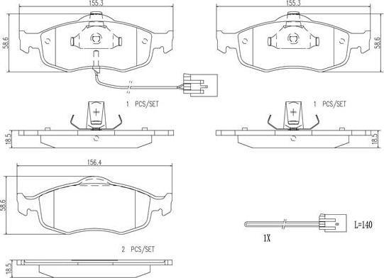 Brembo P24034N - Kit pastiglie freno, Freno a disco www.autoricambit.com