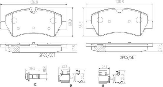 Brembo P24160N - Kit pastiglie freno, Freno a disco www.autoricambit.com