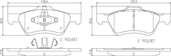 Brembo P24186N - Kit pastiglie freno, Freno a disco www.autoricambit.com