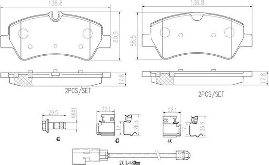 Brembo P24187N - Kit pastiglie freno, Freno a disco www.autoricambit.com