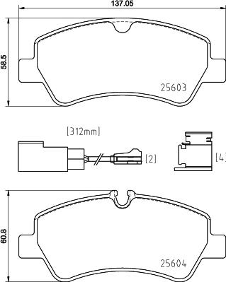 Brembo P 24 187 - Kit pastiglie freno, Freno a disco www.autoricambit.com