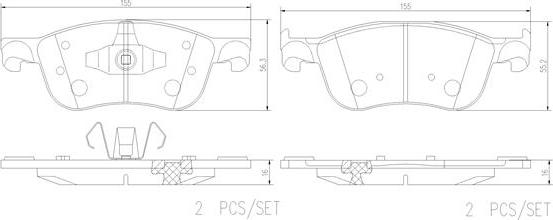 Brembo P24210N - Kit pastiglie freno, Freno a disco www.autoricambit.com