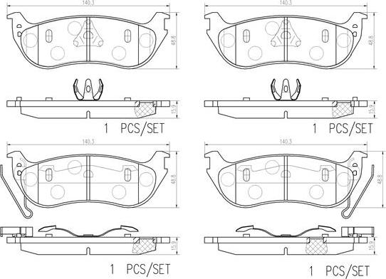 Brembo P24233N - Kit pastiglie freno, Freno a disco www.autoricambit.com