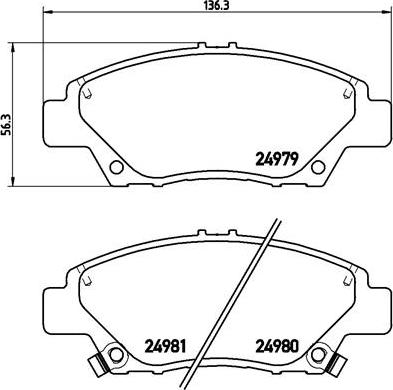 Brembo P 28 050 - Kit pastiglie freno, Freno a disco www.autoricambit.com