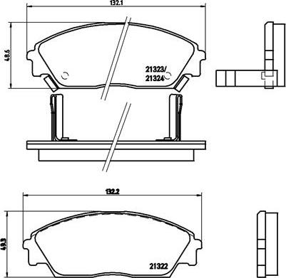 Brembo P 28 016 - Kit pastiglie freno, Freno a disco www.autoricambit.com